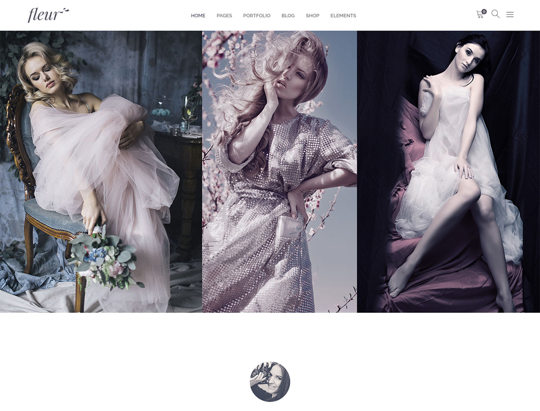 Fleur - creative wedding photographer theme