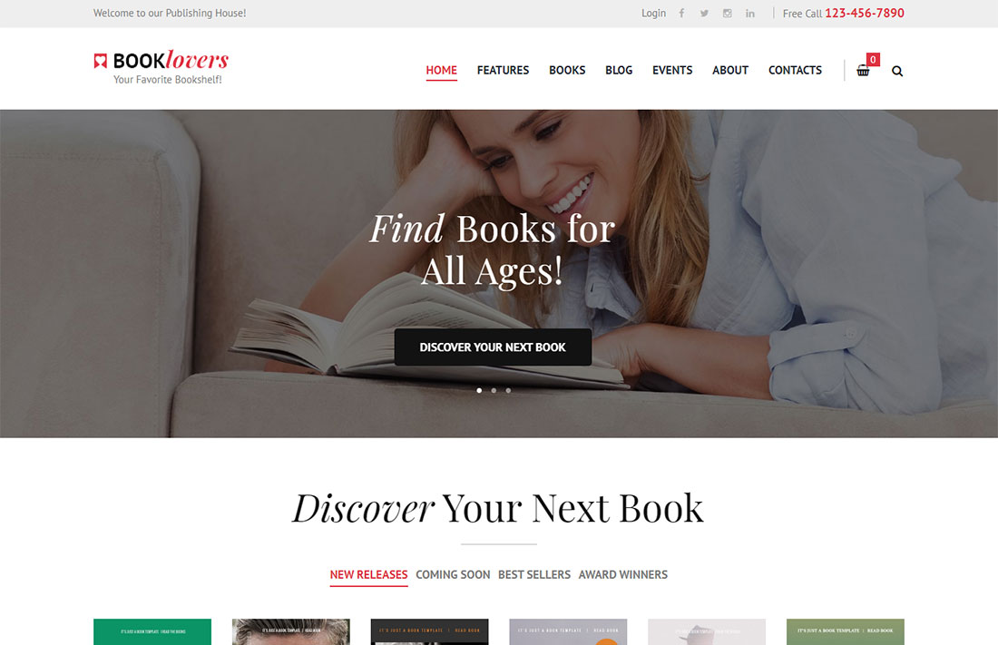 Booklovers WordPress theme