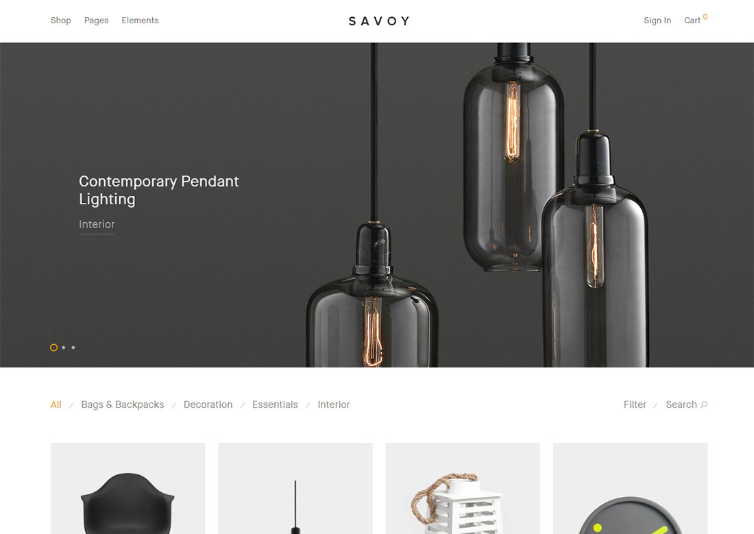 savoy mobile friendly ecommerce theme