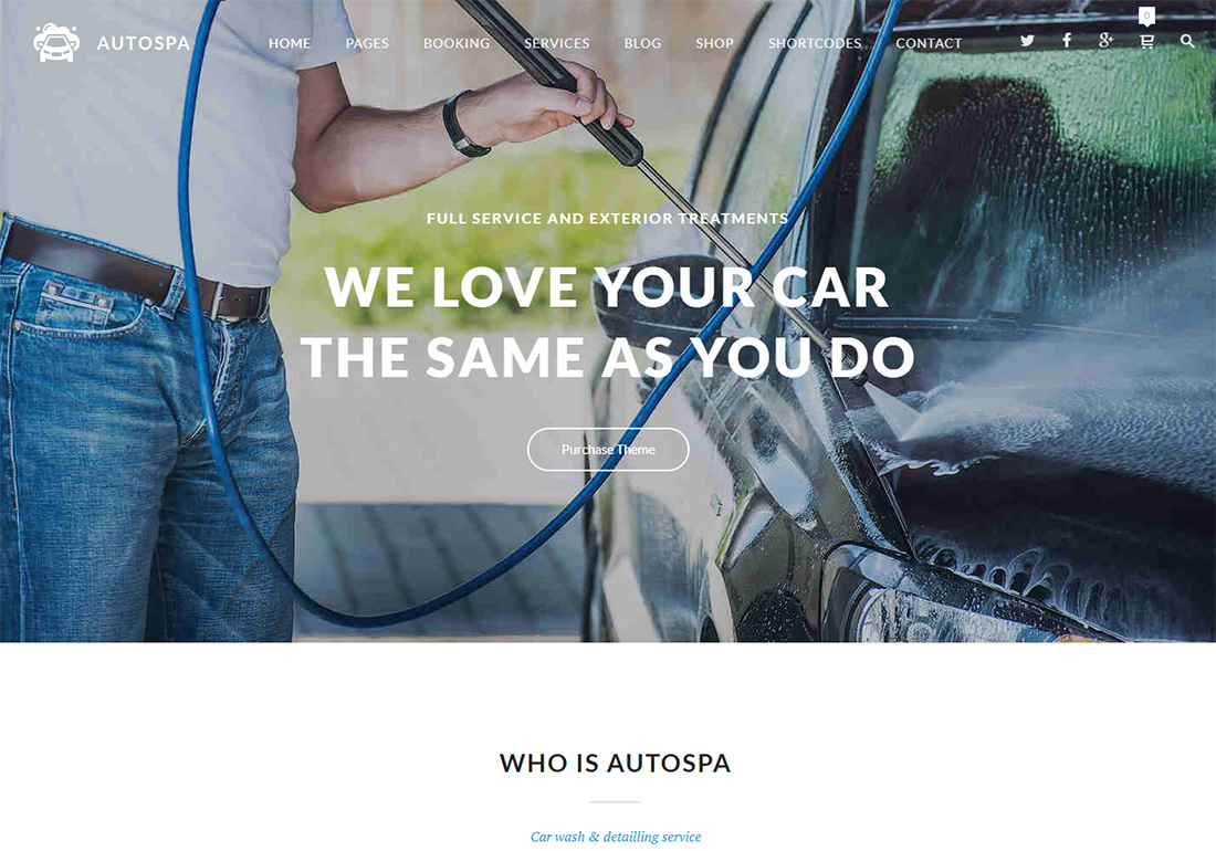 Auto Spa - carwash WordPress theme