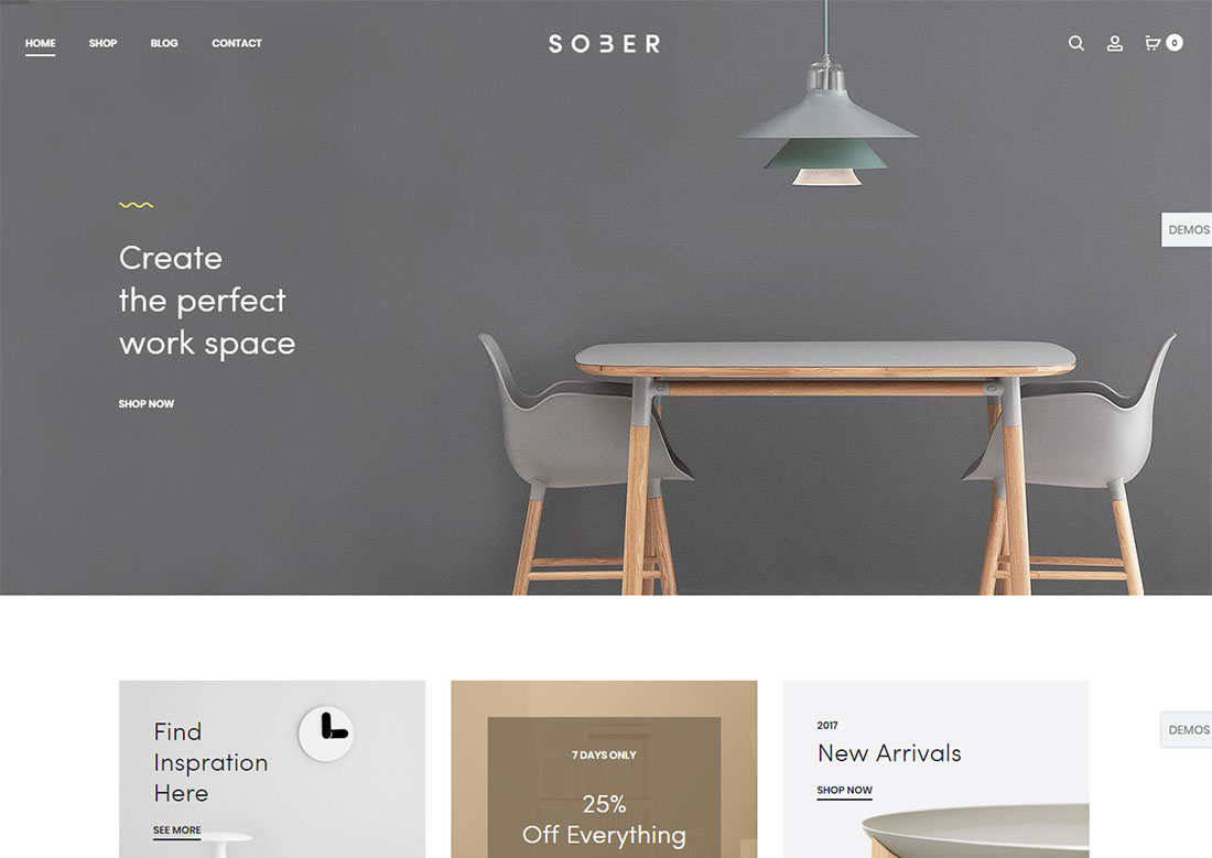 sober mobile friendly ecommerce theme