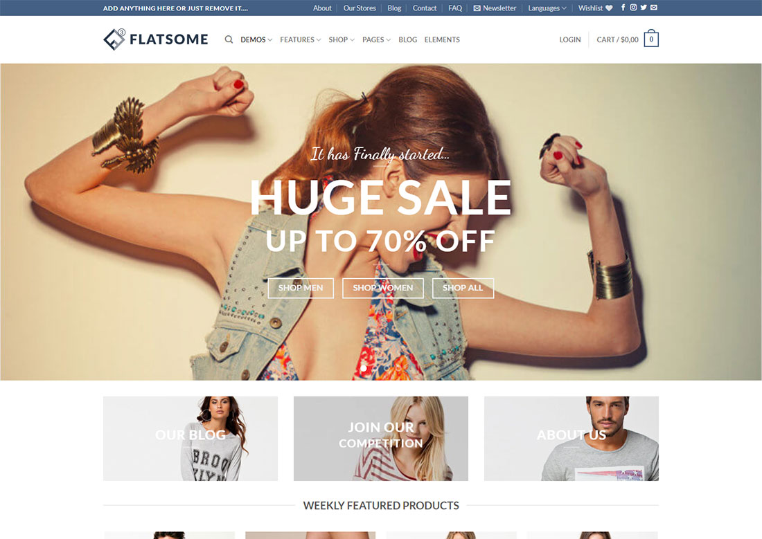 flatsome mobile friendly ecommerce theme