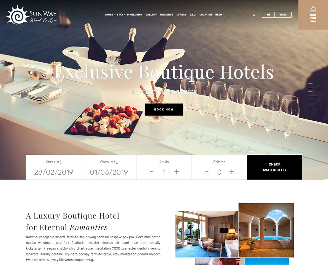 vacation rental wordpress theme