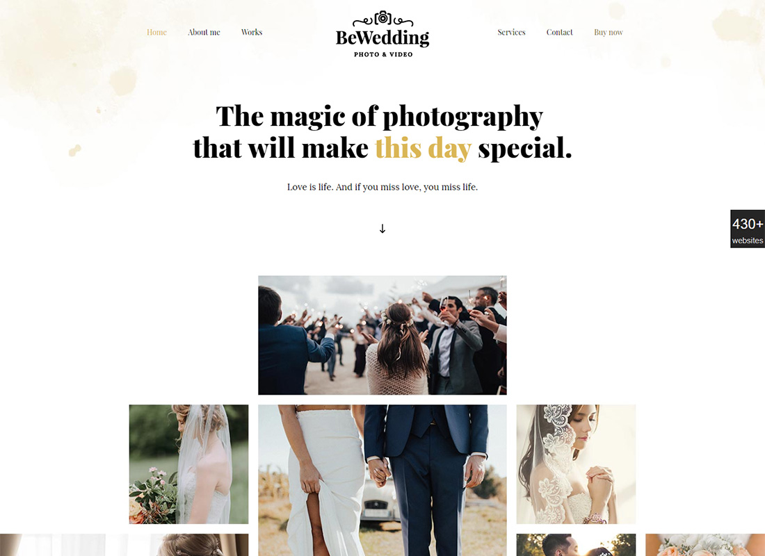 BeTheme - wedding photography WordPress theme