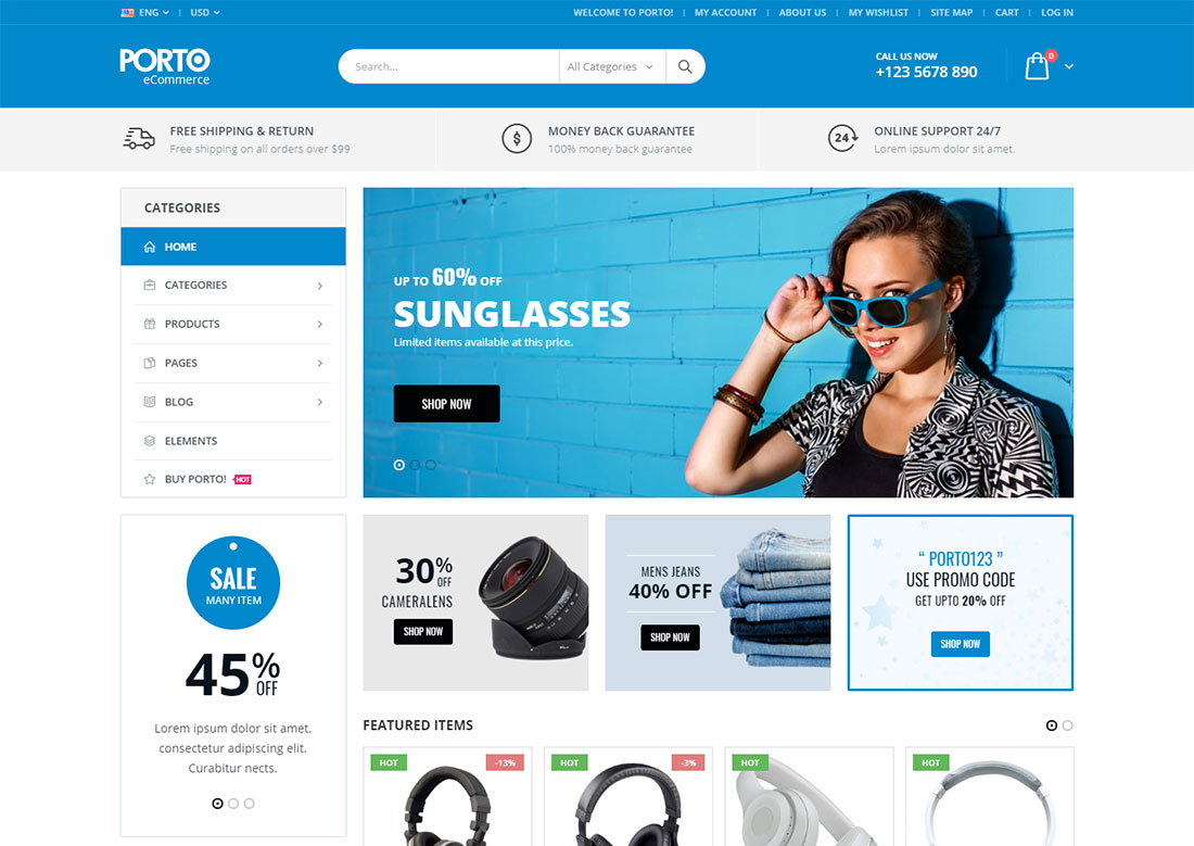 porto mobile friendly ecommerce theme