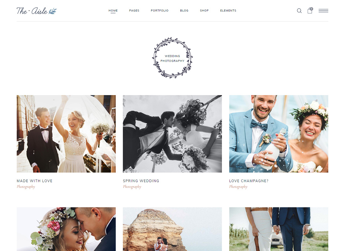 The Aisle - minimal wedding theme for photographers