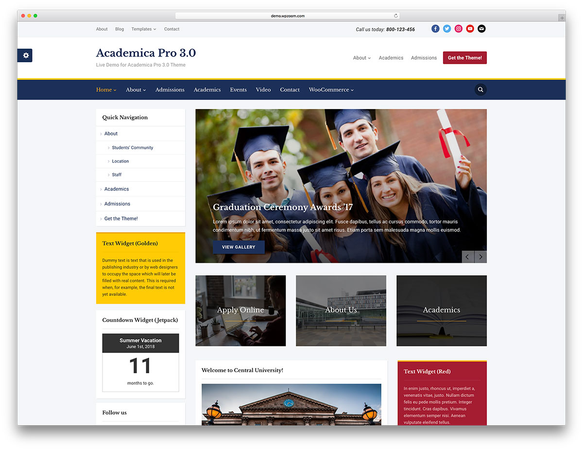 academic WordPress theme