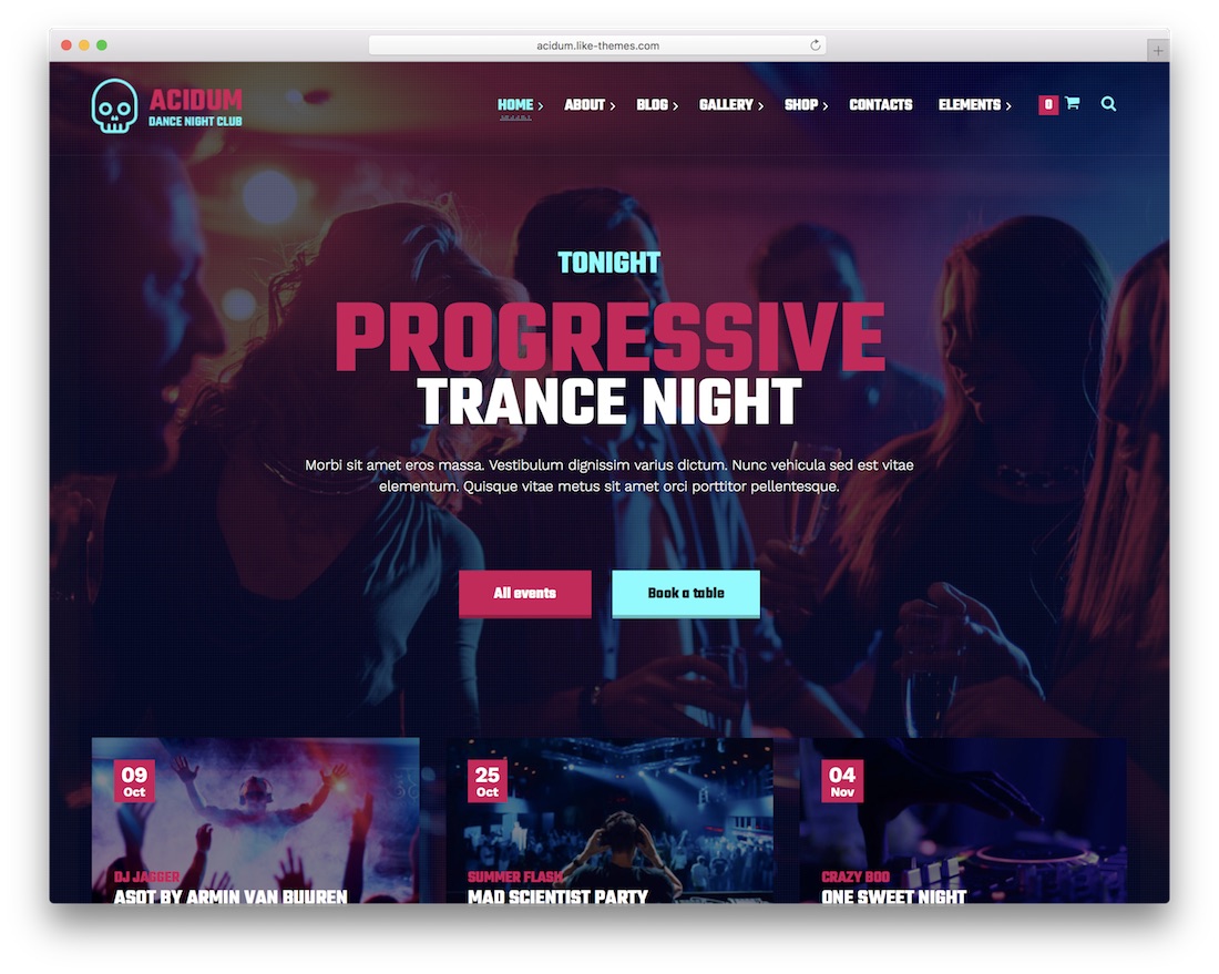 acidum wordpress nightclub theme