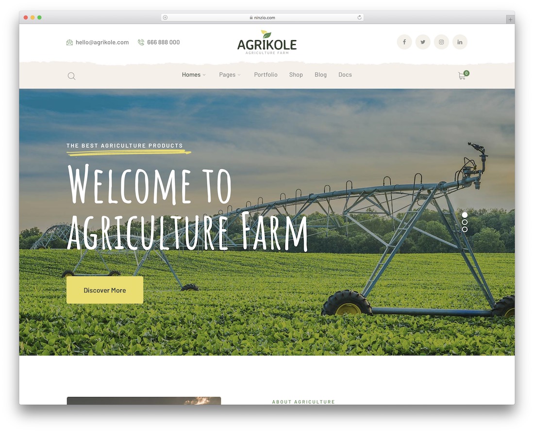 agrikole green wordpress theme