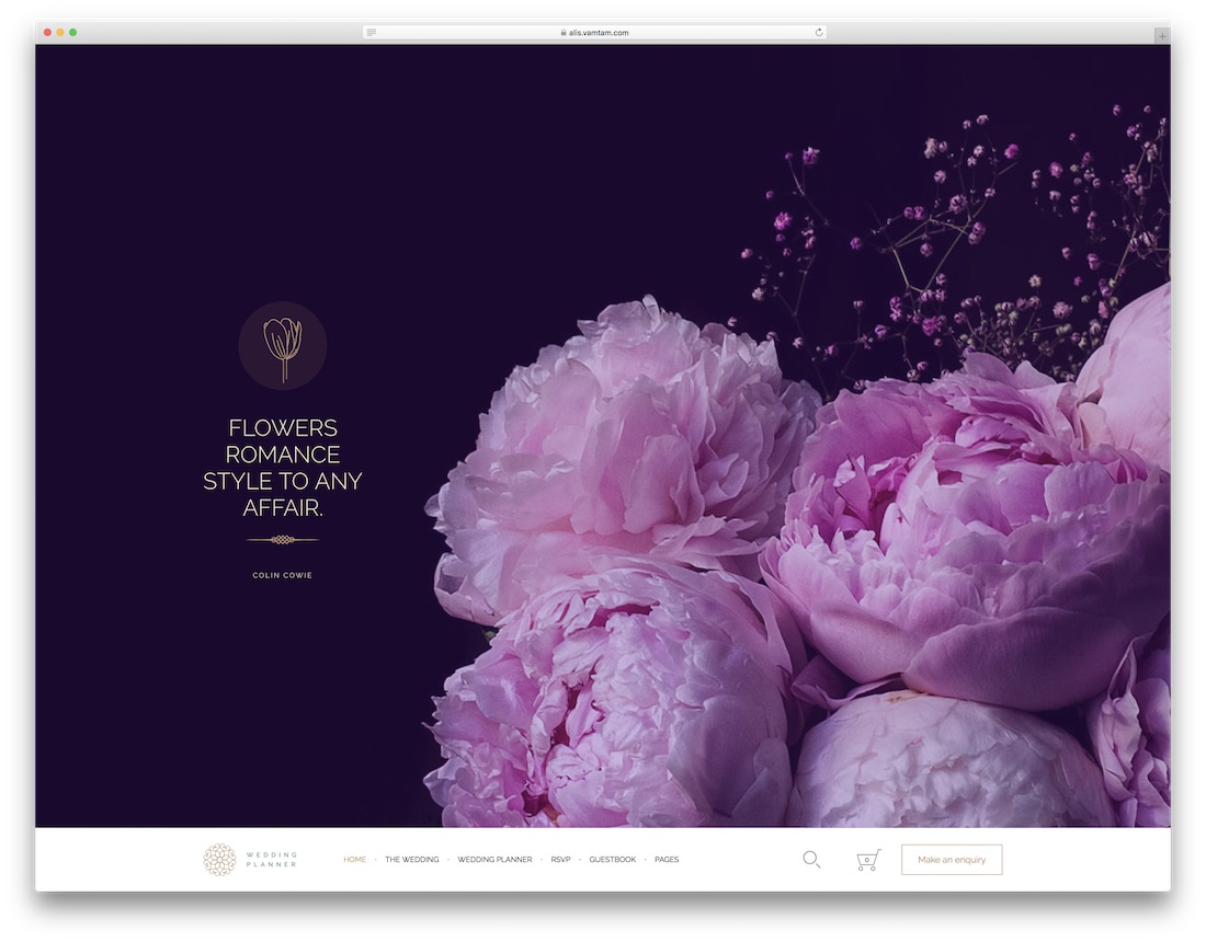 alis wordpress wedding theme