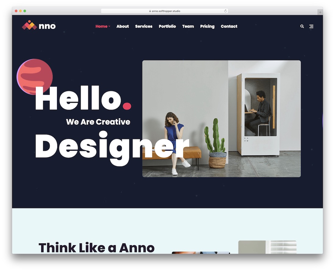 anno one page wordpress theme