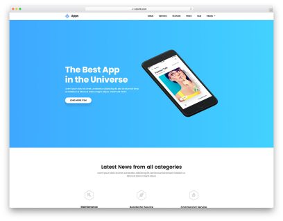 Apps Free App Website Template