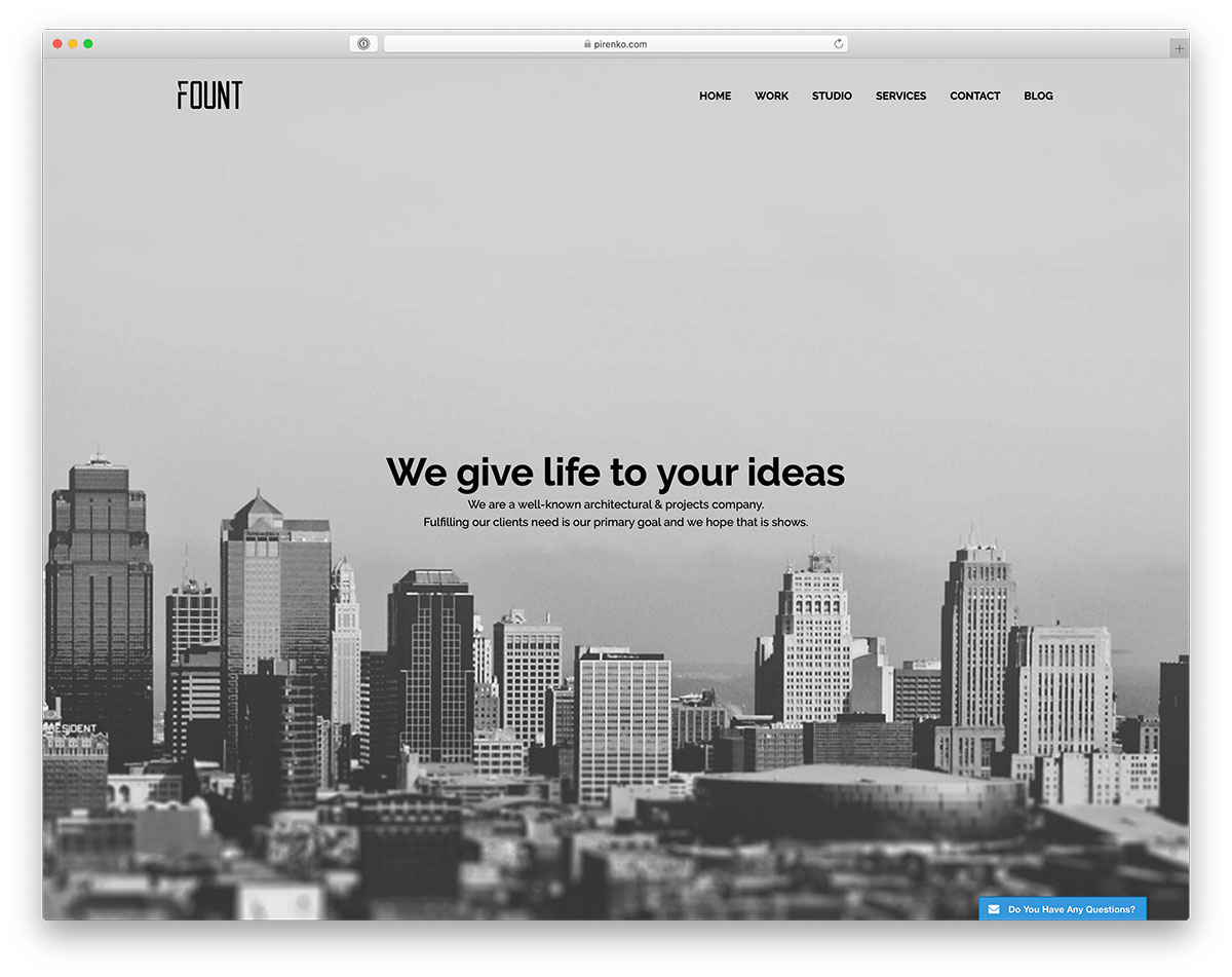 architect WordPress theme