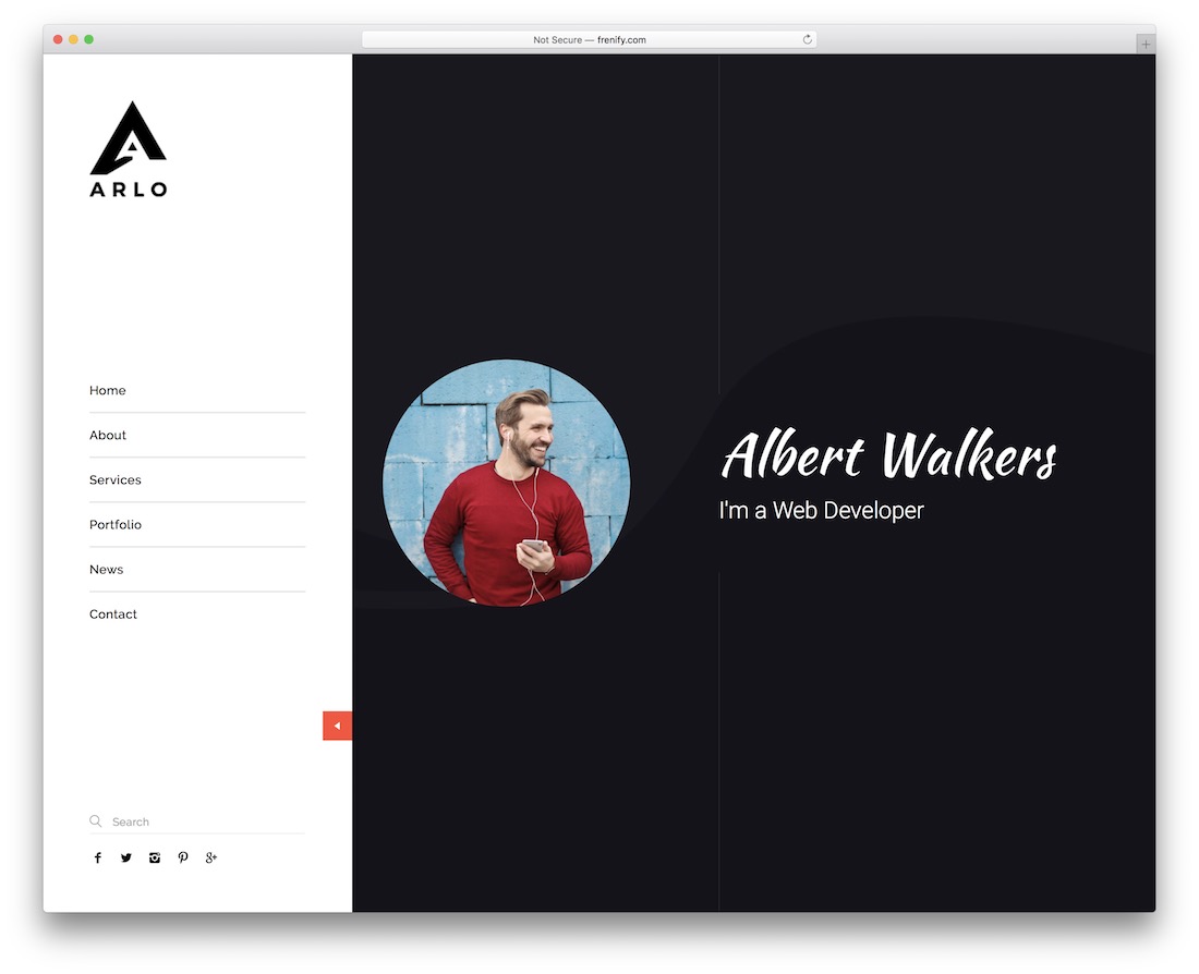 arlo-portfolio wordpress theme