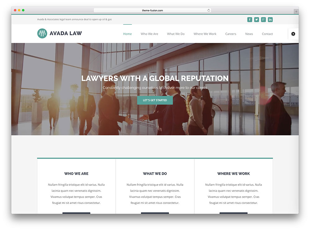 avada - advanced lawyer wp theme