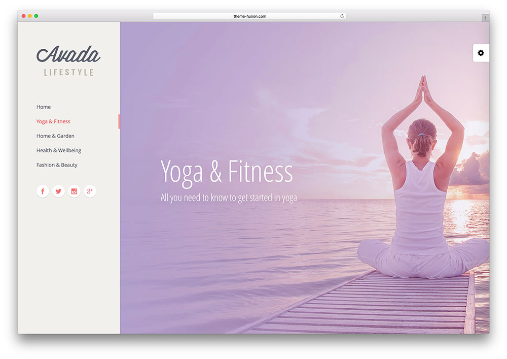 avada awesome yoga lifestyle theme