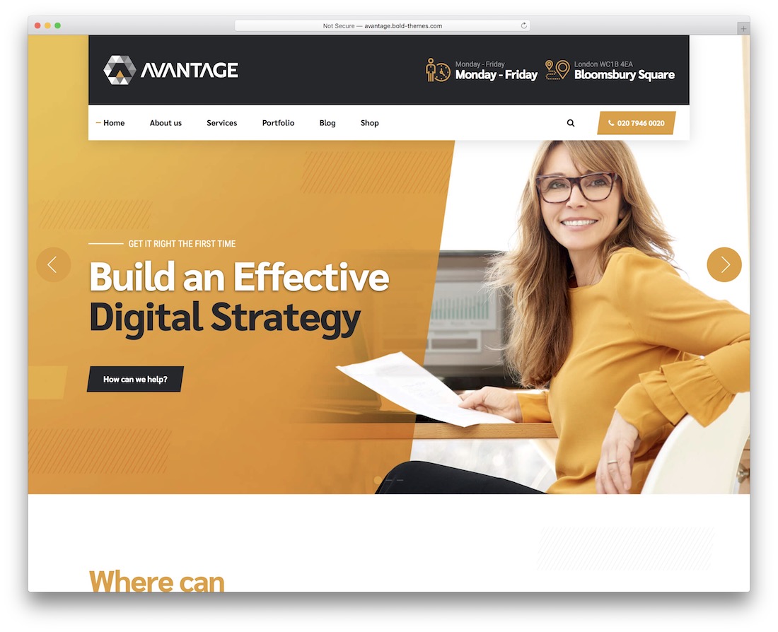 avantage drag and drop wordpress theme