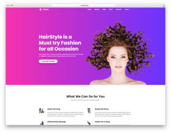 Barber Free Website Template