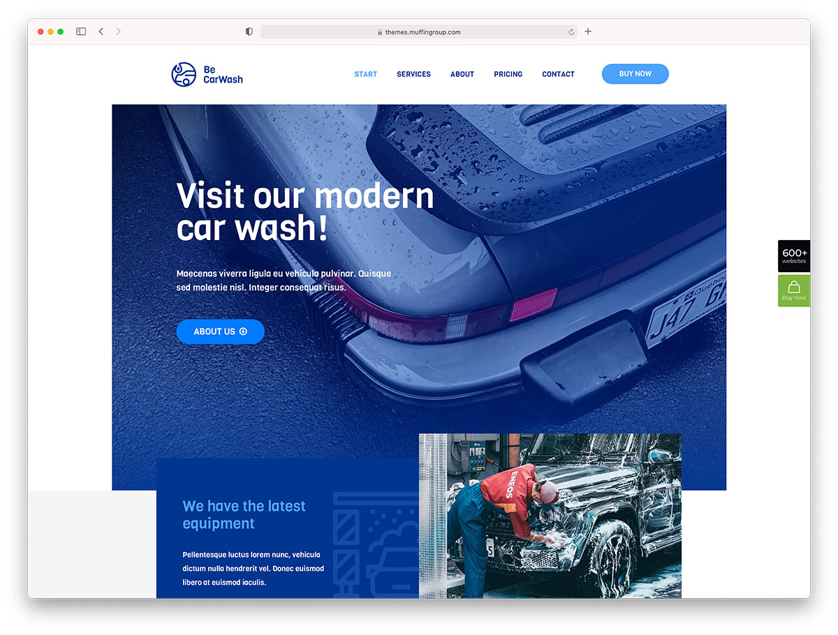 BeTheme - car wash WordPress theme