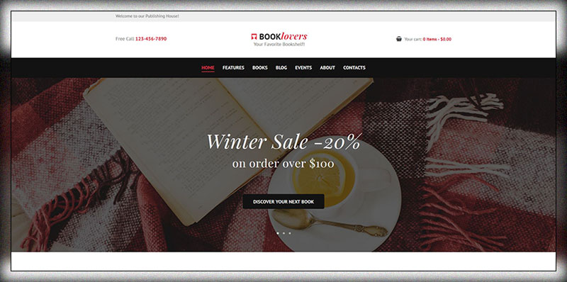 Booklovers - Publishing House & Book Store WordPress Theme