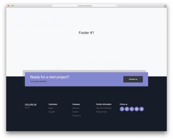 Bootstrap Footer 01