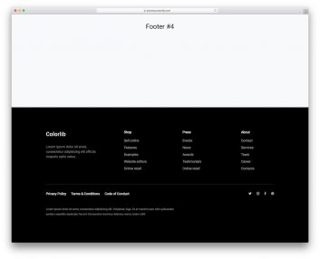 Bootstrap Footer 04