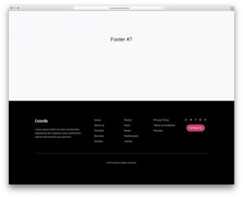 Bootstrap Footer 07