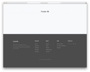 Bootstrap Footer 08