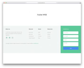 Bootstrap Footer 18