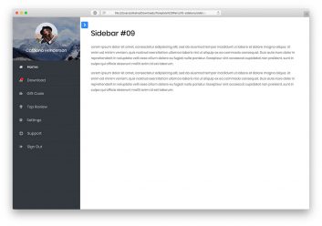 Bootstrap Sidebar V09