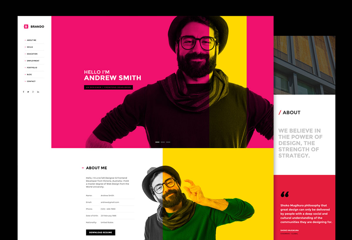 brando - customizable portfolio theme