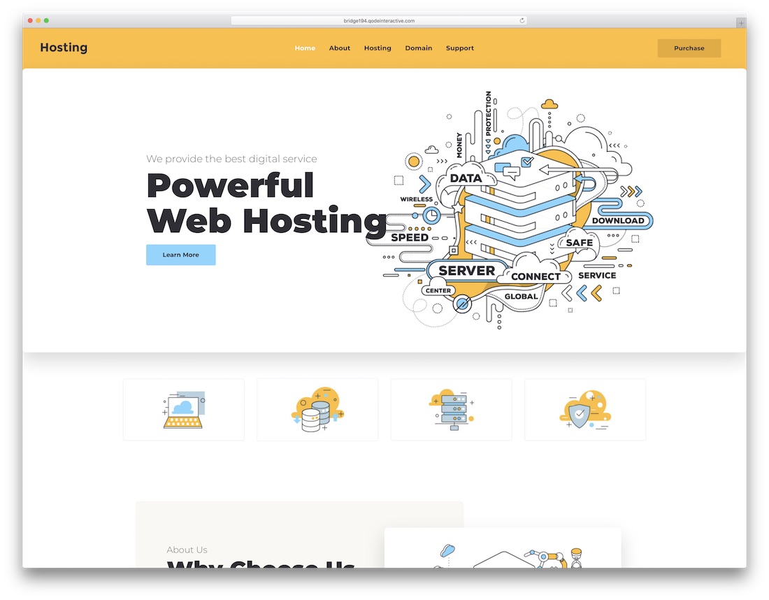 bridge best hosting wordpress theme