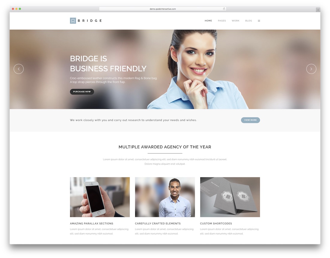 bridge drag and drop wordpress theme