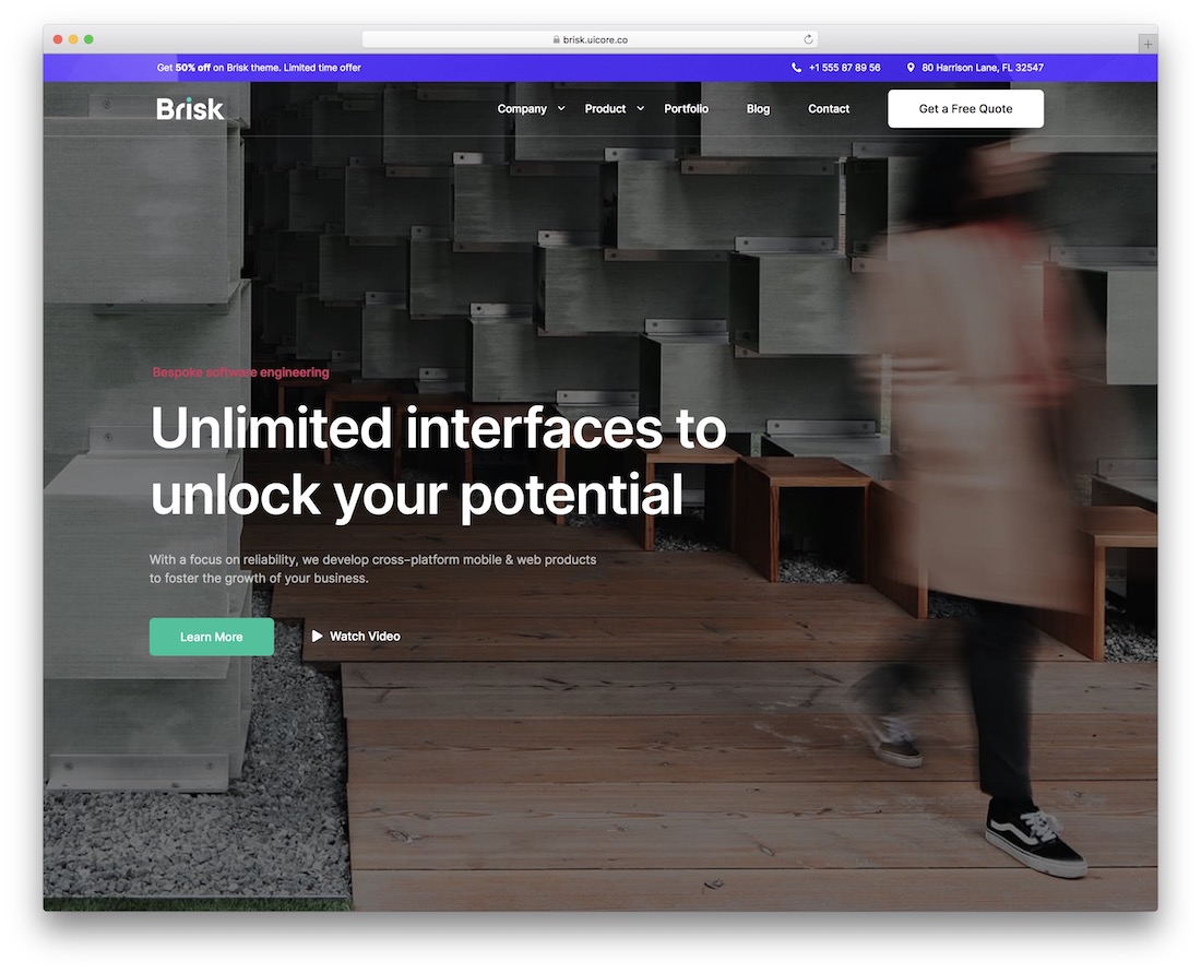 brisk multipurpose wordpress theme