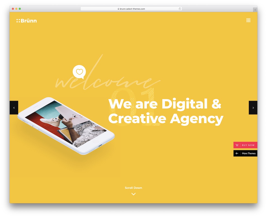 brunn wordpress business theme