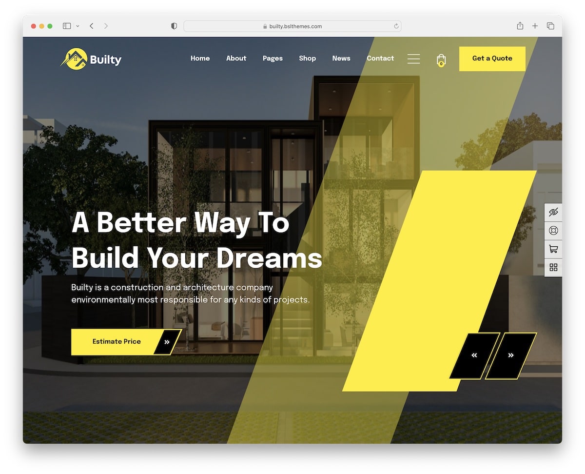 builty construction wordpress theme