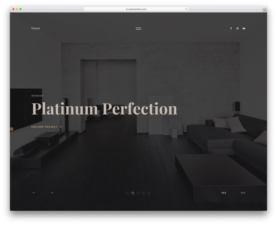 cassio full screen wordpress theme