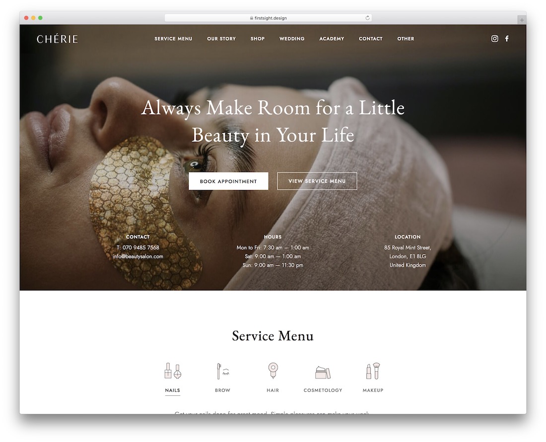 cherie beauty wordpress theme