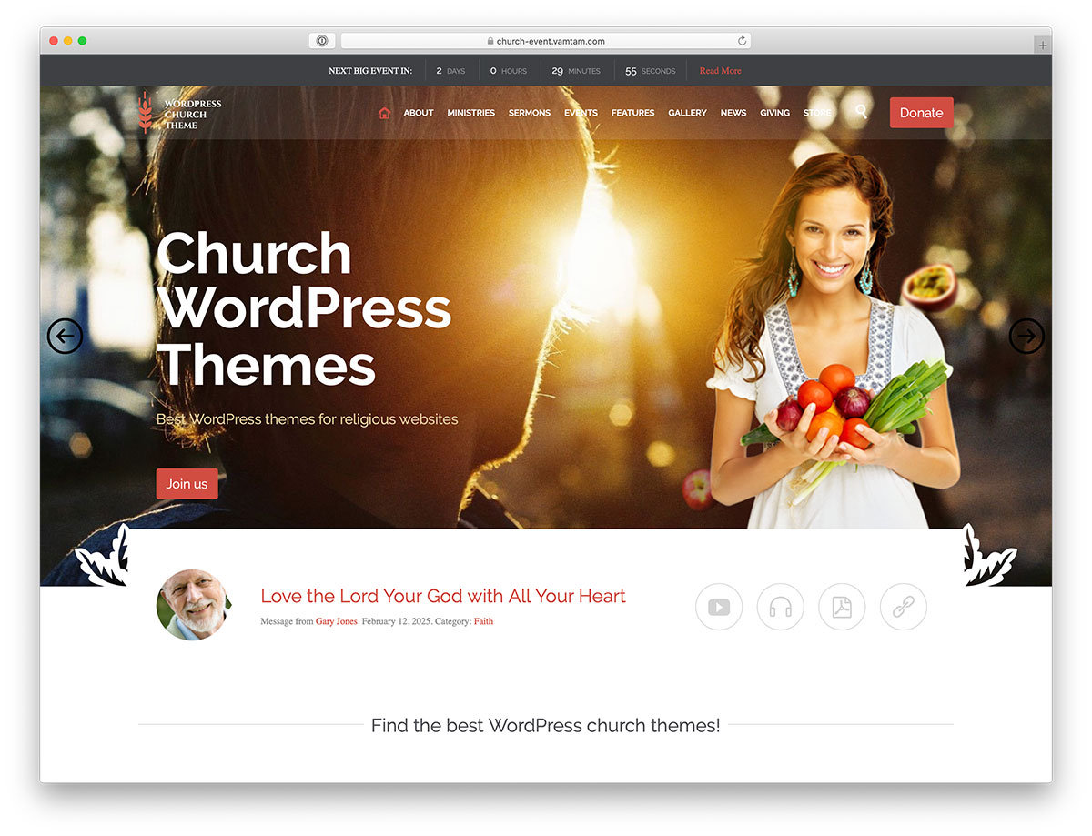 church WordPress themes