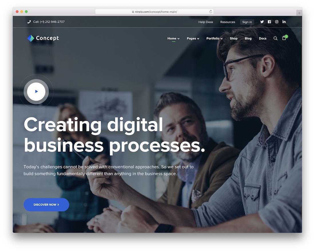 concept seven wordpress business theme