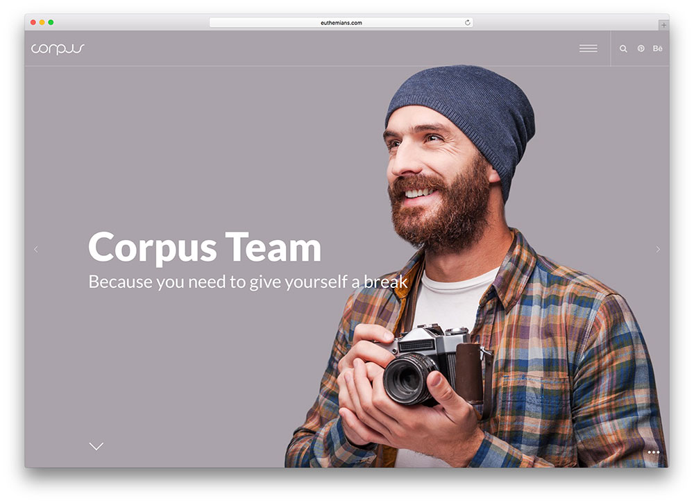 corpuse - creative portfolio wordpress theme