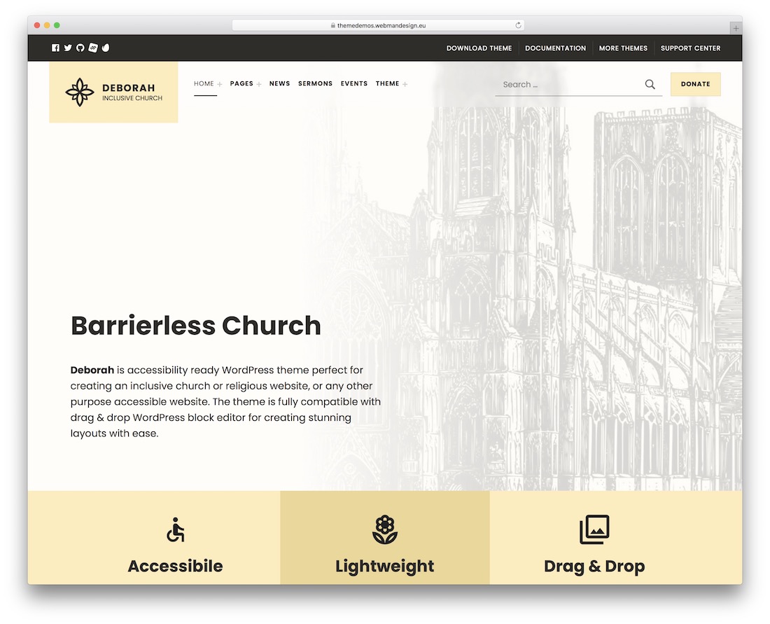 deborah church wordpress theme