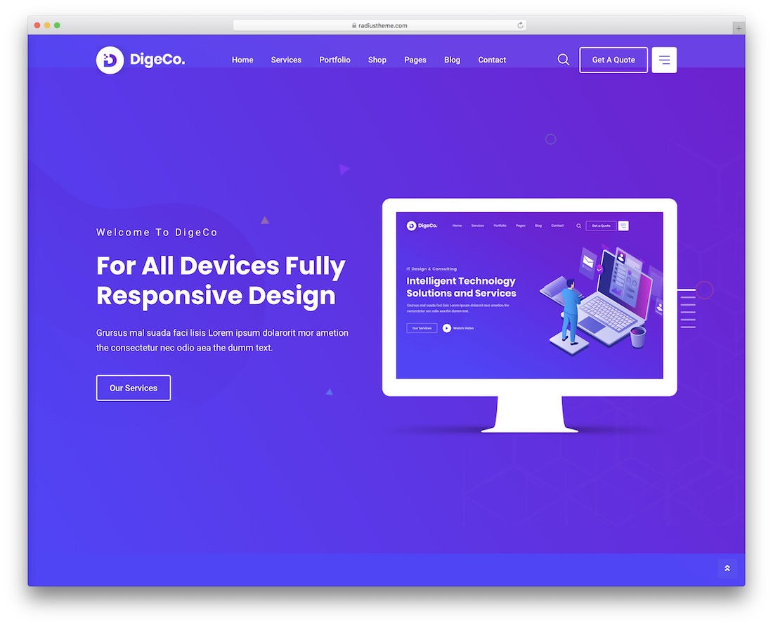 digeco wordpress technology theme