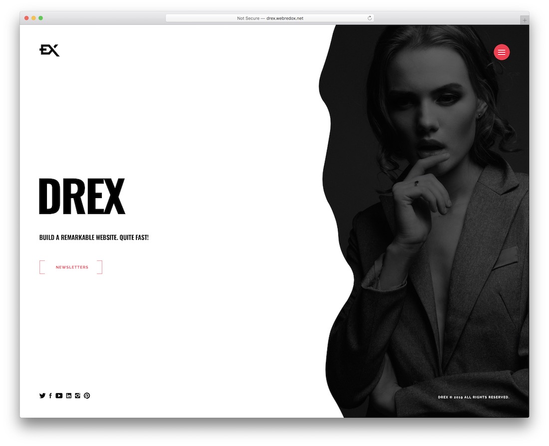 drex full screen wordpress-theme