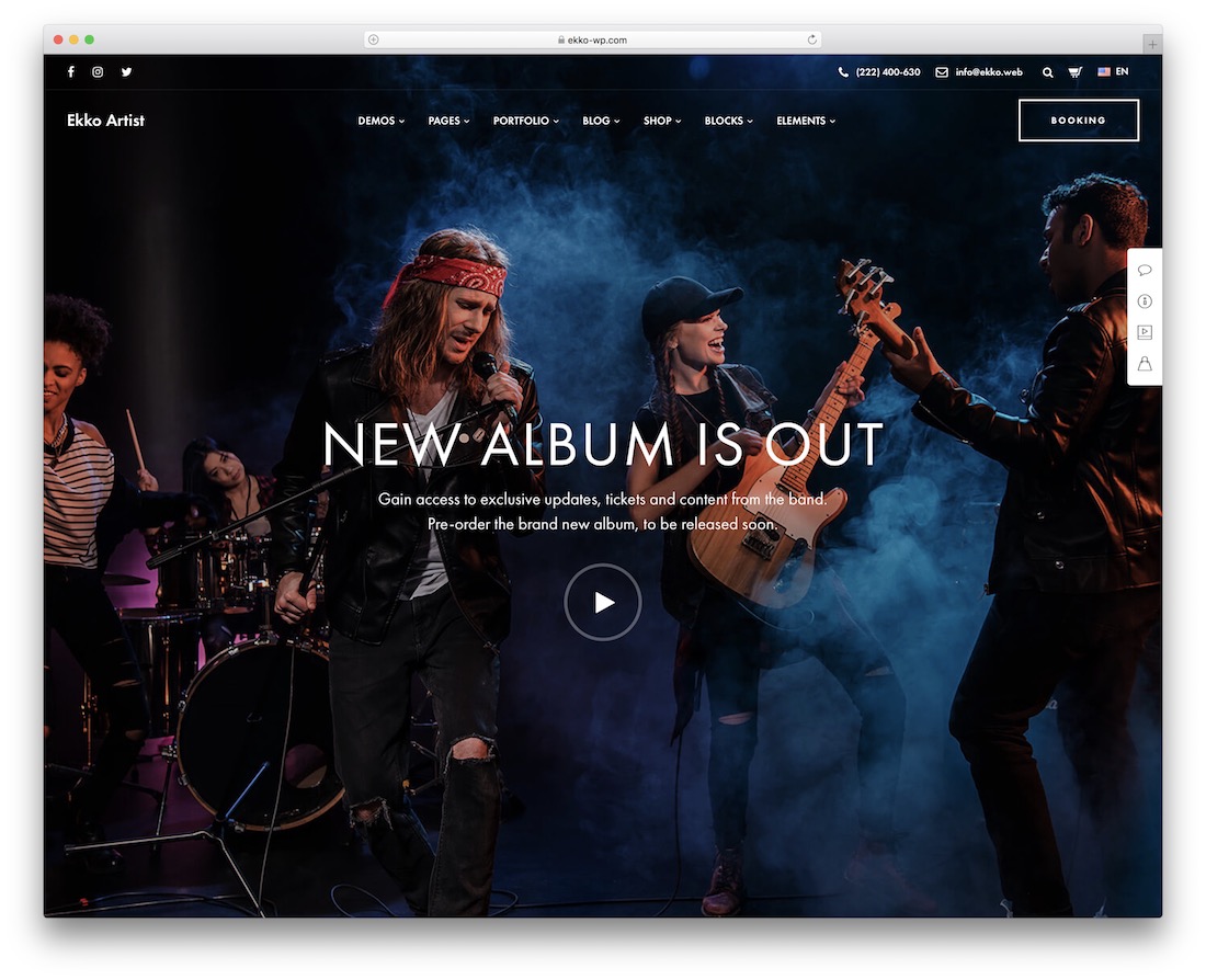 ekko music wordpress theme