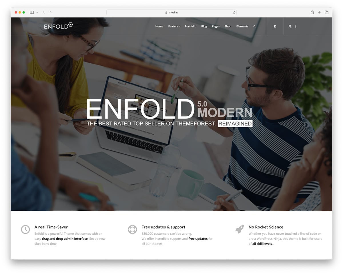 Enfold - drag and drop WordPress theme