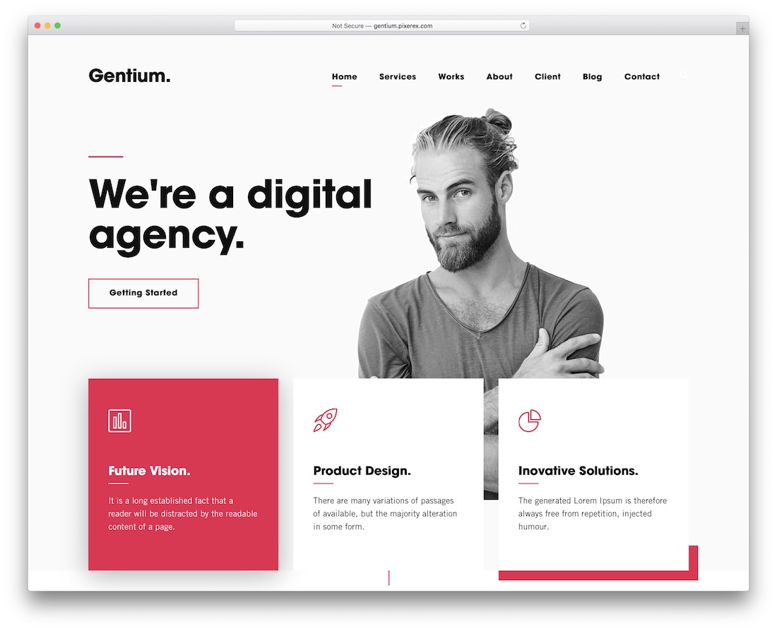 gentium creative wordpress theme