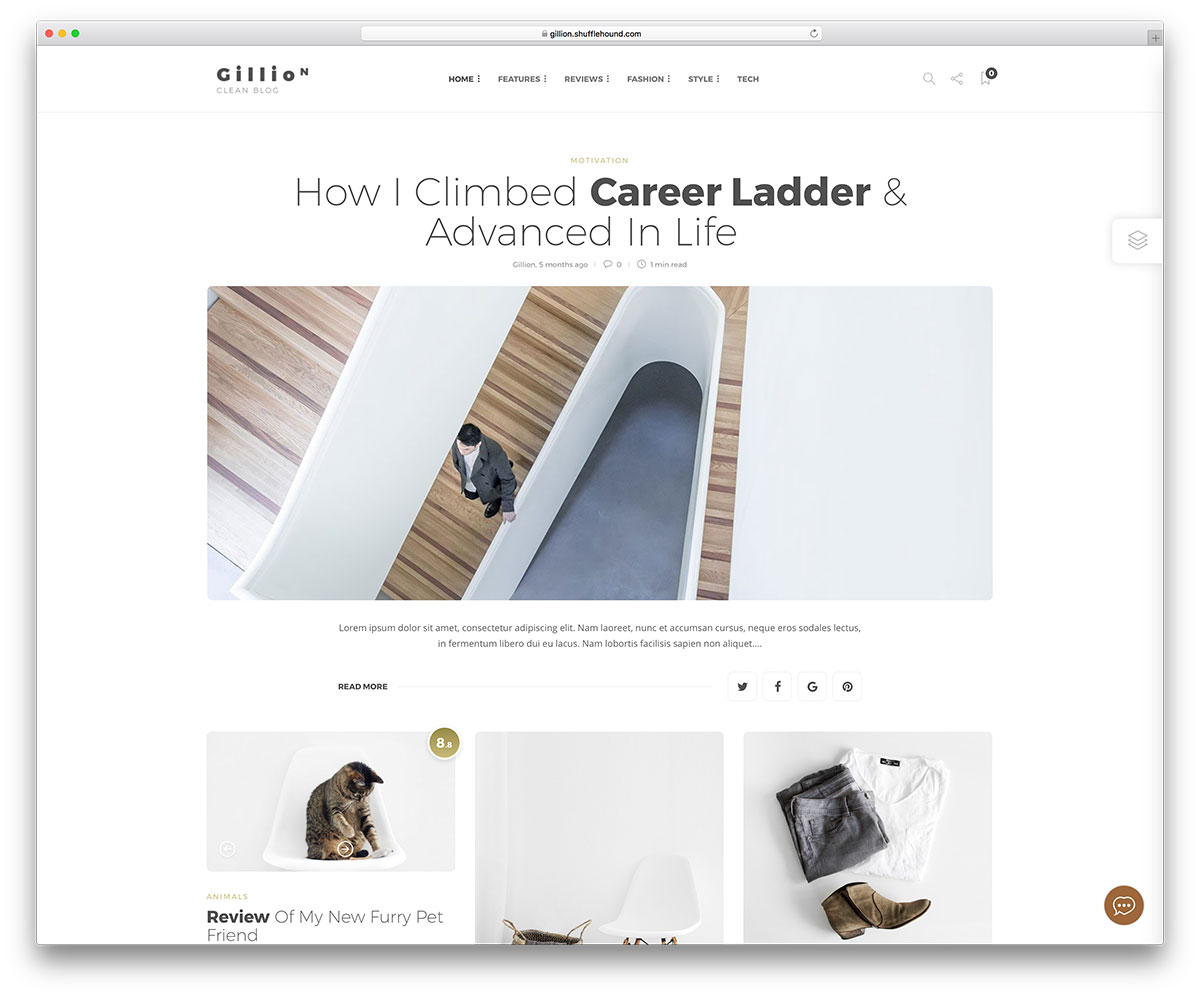 Gillion - Clean WordPress themes