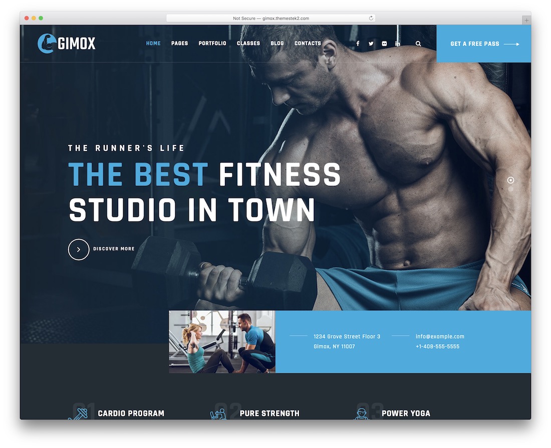 gimox wordpress fitness theme