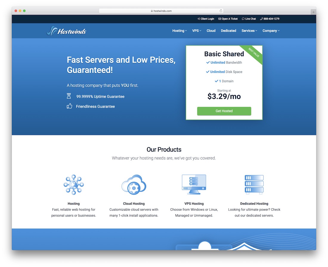 hostwinds cheap hosting for wordpress